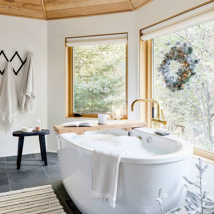 Striped Bath Rug White/Black - Opalhouse