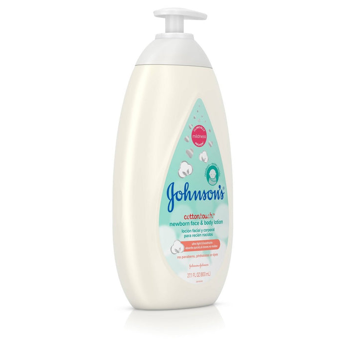 Johnson's CottonTouch Newborn Baby Face & Body Lotion, Hypoallergenic Moisturization for Skin - 27.1 fl oz