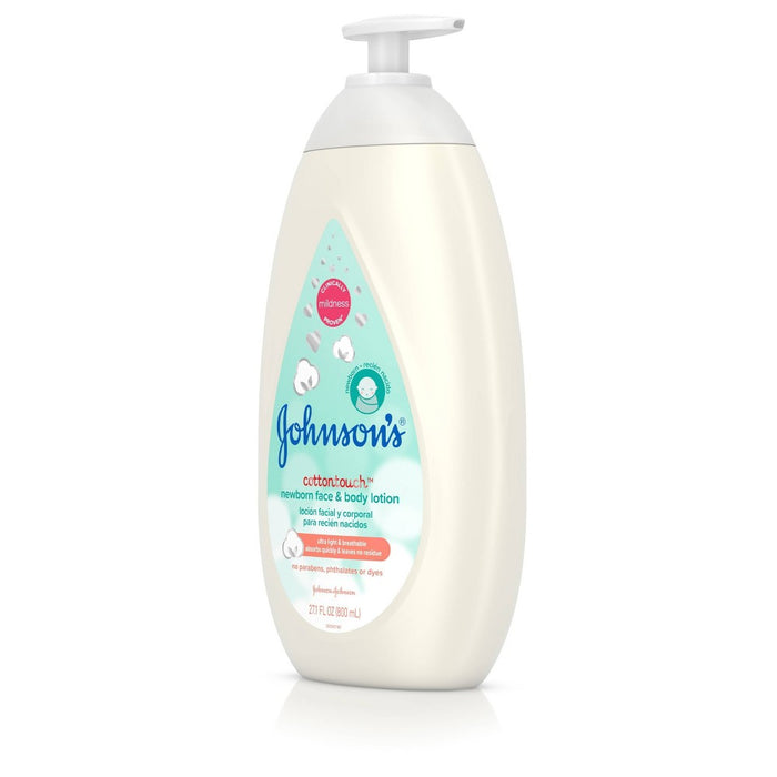 Johnson's CottonTouch Newborn Baby Face & Body Lotion, Hypoallergenic Moisturization for Skin - 27.1 fl oz