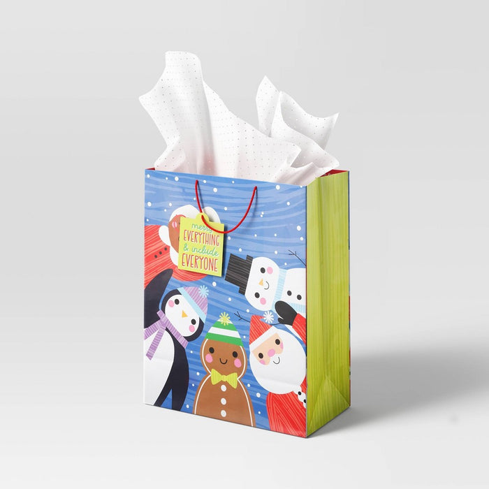 Super Jumbo Christmas Character Gift Bag Blue - Wondershop