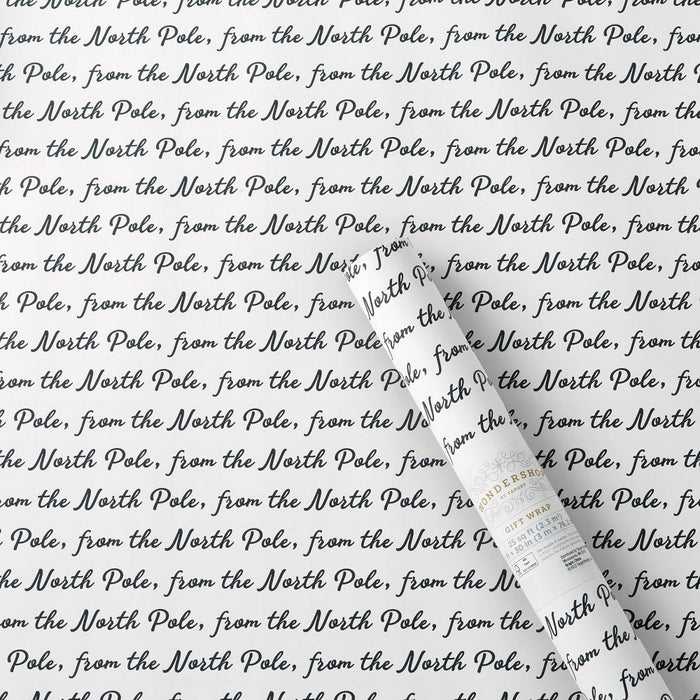 25 sq ft 'From The North Pole' Gift Wrap White - Wondershop