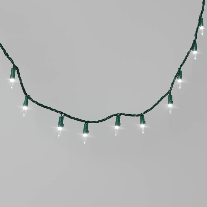 100ct LED Smooth Mini Christmas String Lights Warm White with Green Wire - Wondershop
