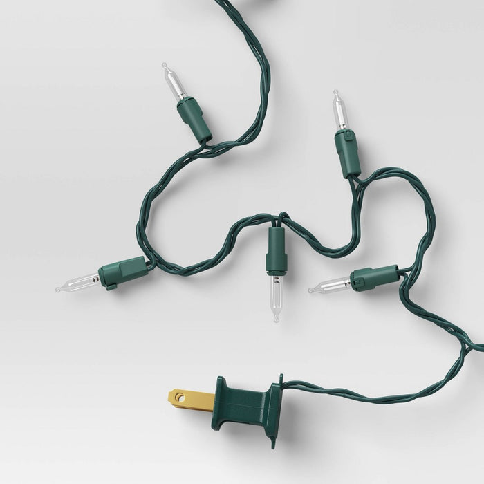 100ct LED Smooth Mini Christmas String Lights Warm White with Green Wire - Wondershop