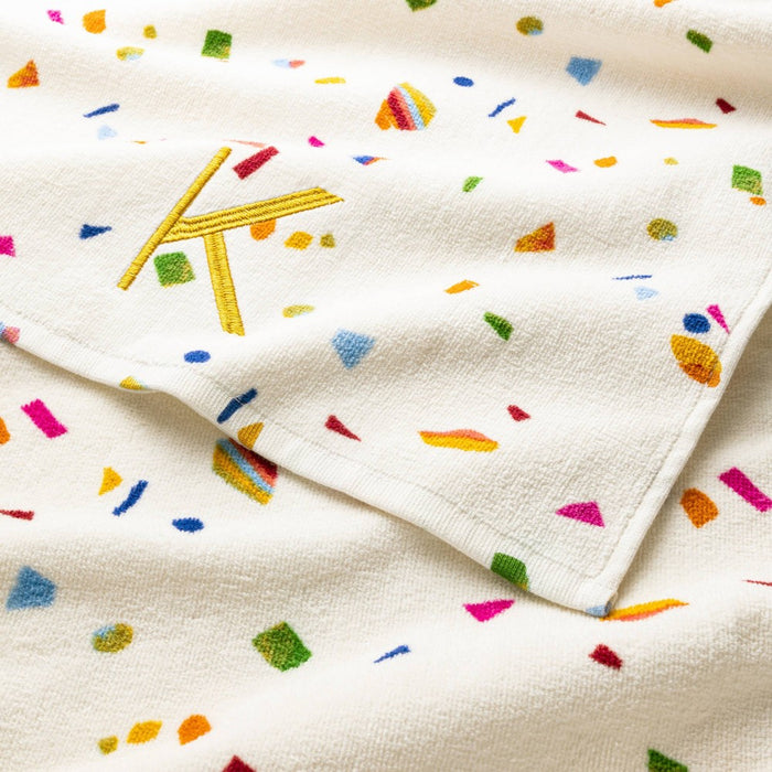 15"x25" Sheared Terry Monogram Hand Towel 'K' - Opalhouse