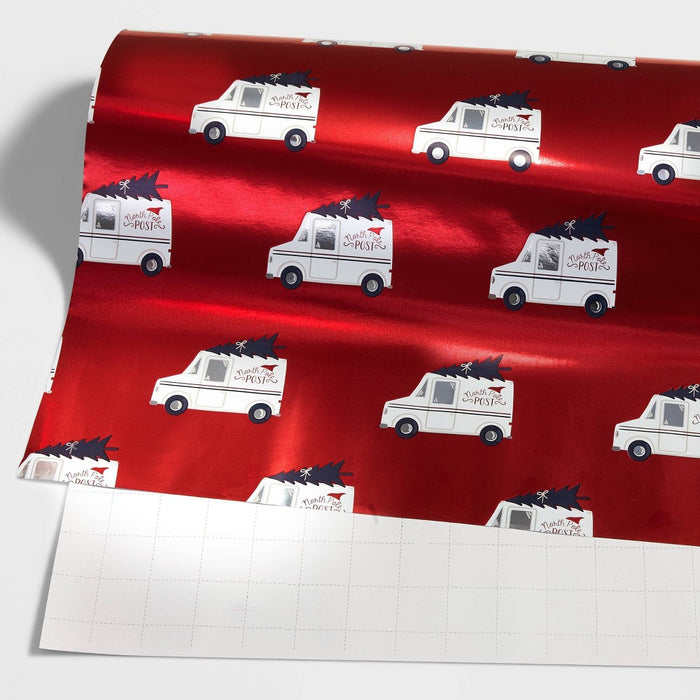 25 sq ft North Pole Post Gift Wrap - Wondershop