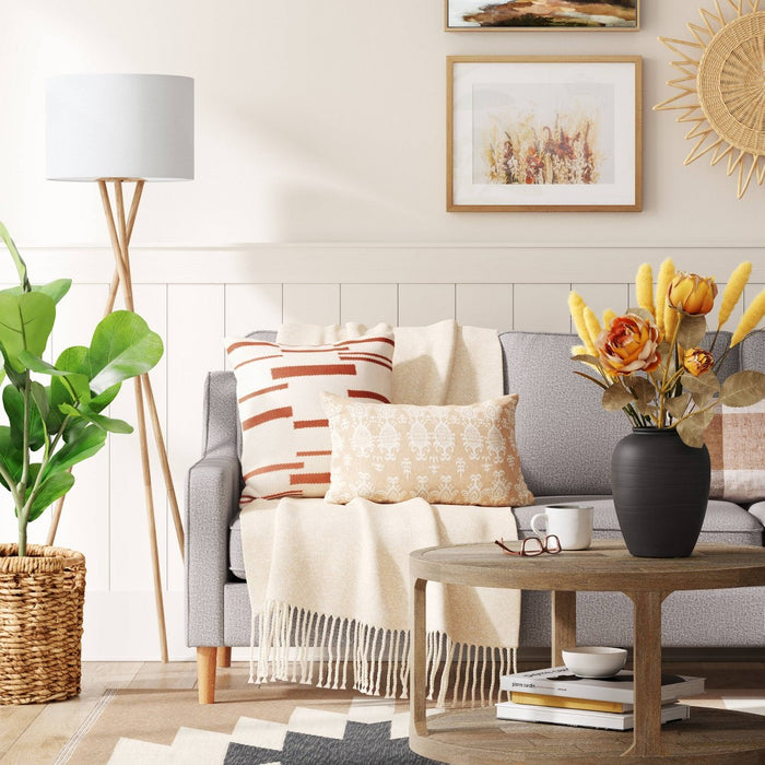 Modern Tripod Floor Lamp Natural - Threshold