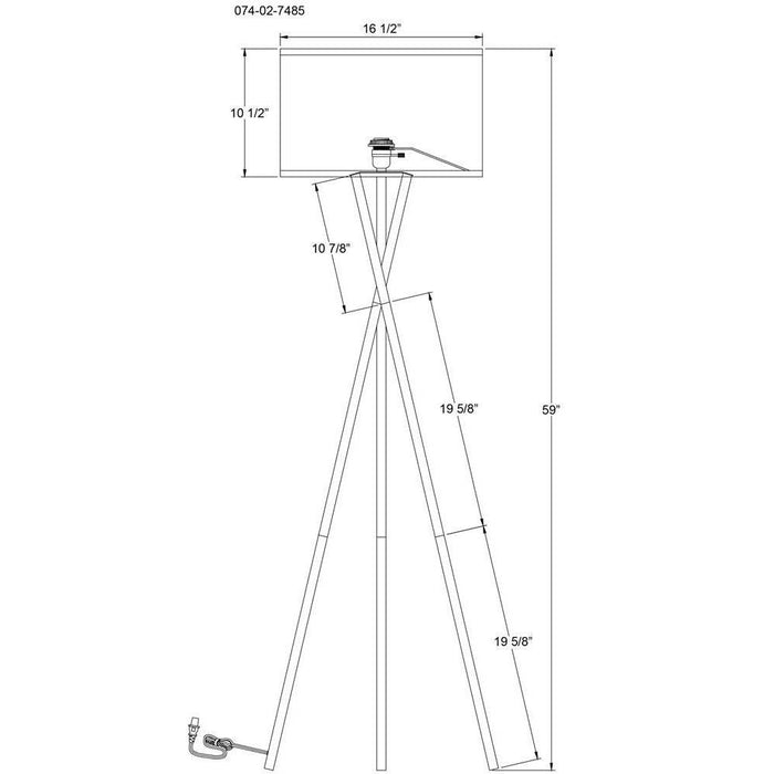 Modern Tripod Floor Lamp Natural - Threshold