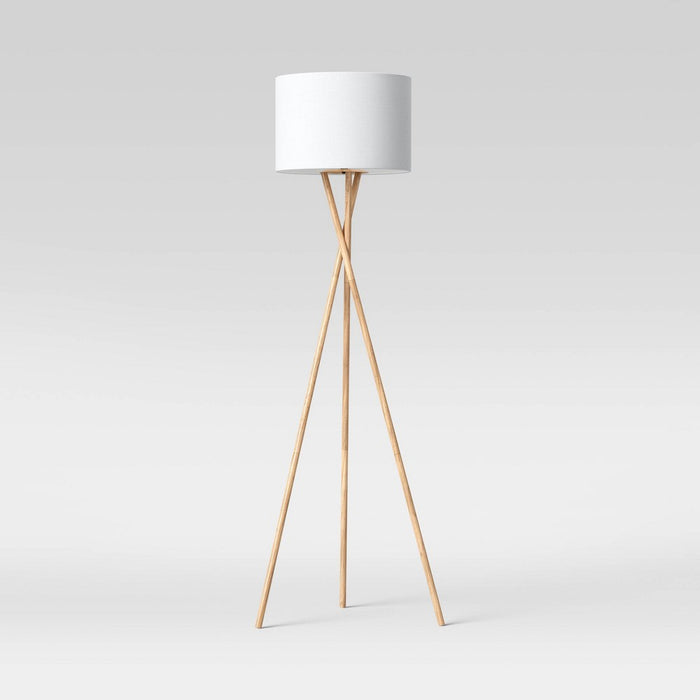 Modern Tripod Floor Lamp Natural - Threshold