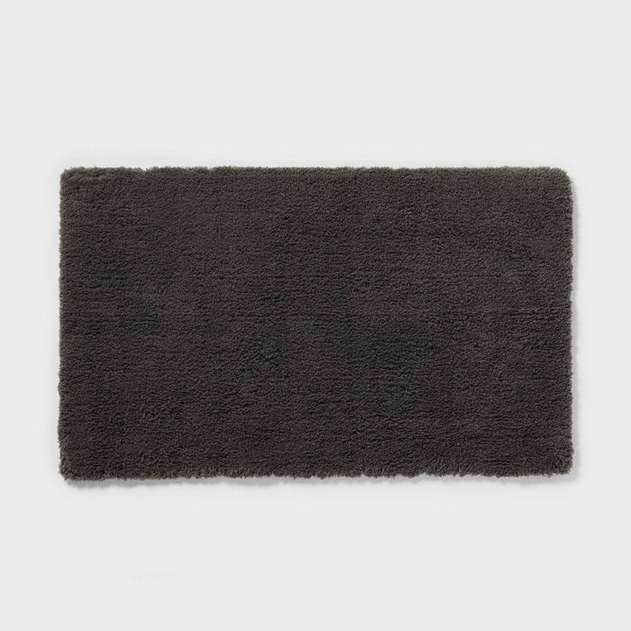 24"x40" Spa Plush Bath Rug Dark Gray - Threshold