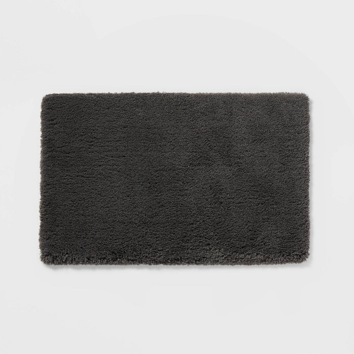 21"x34" Spa Plush Bath Rug Dark Gray - Threshold