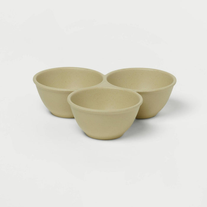 22.5oz Melamine Lancashire Triple Dip Bowl - Threshold