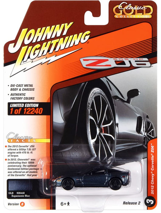 JOHNNY LIGHT 1:64 DIE CAST ASST 2012 Chevrolet Corvette Z06 Supersonic Blue