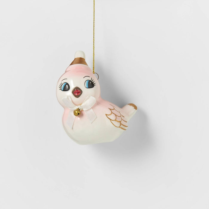 Ceramic Bird Pink Christmas Tree Ornament - Wondershop