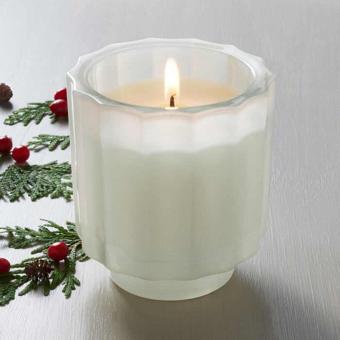 Milky Glass Balsam & Berry Mini Jar Christmas Candle Ivory 4.6oz - Hearth & Hand with Magnolia