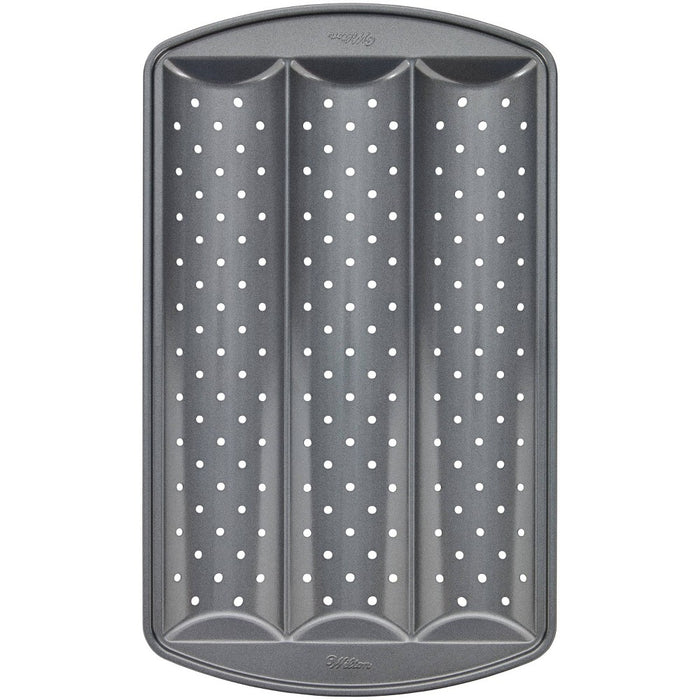 Wilton 3 Channel Nonstick Baguette Tray