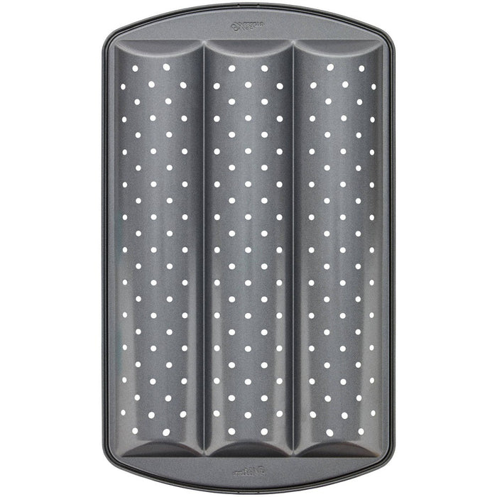 Wilton 3 Channel Nonstick Baguette Tray