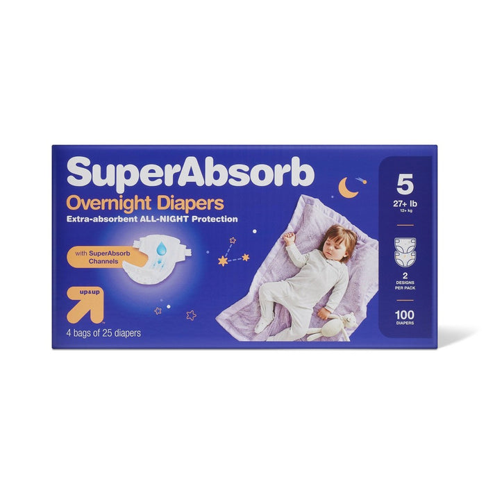 Disposable Overnight Diapers Economy Pack - Size 5 - 100ct - up & up