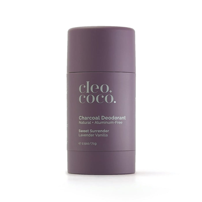 Cleo+Coco Natural Deodorant For Women, Aluminum Free Made With Organic Coconut Oil, Activated Charcoal For 24-Hour Odor Protection And All-Day Performance, Made In The USA - Lavender Vanilla 2.5Oz