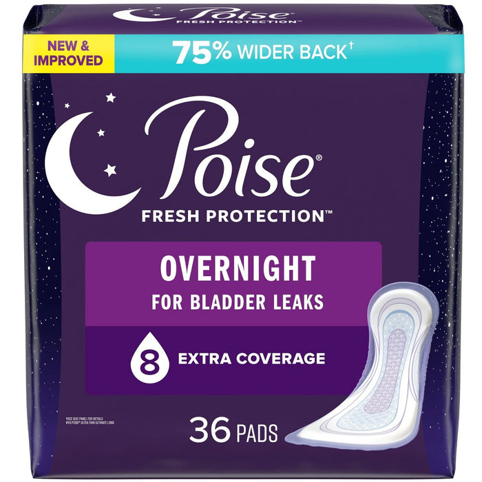 Poise Overnight Incontinence Pads - 36ct