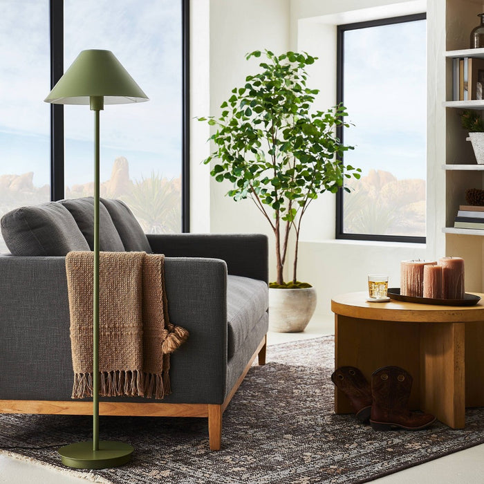 Stick Metal Floor Lamp Green Iron (Includes LED Light Bulb) - Threshold designed with Studio McGee
