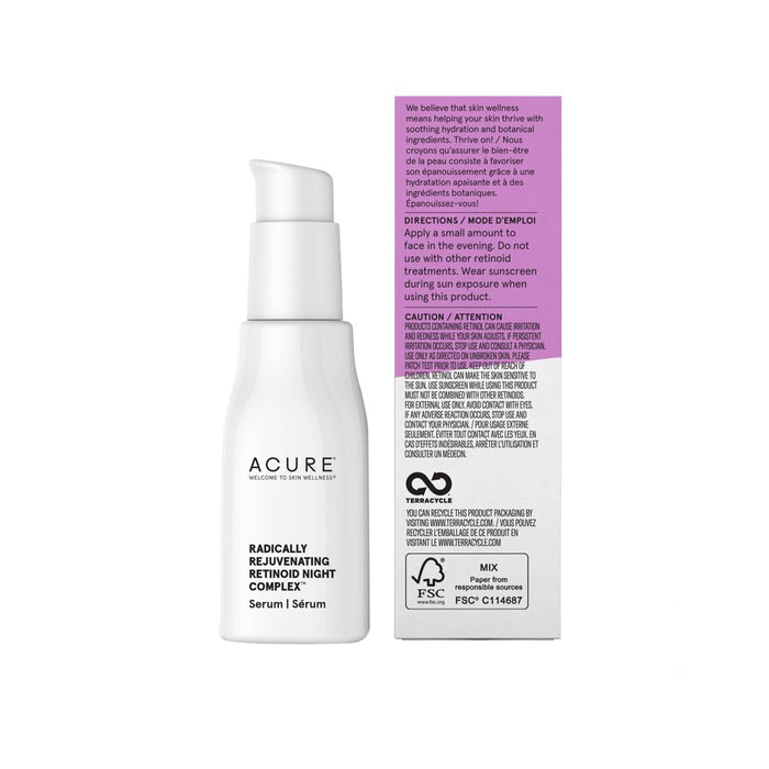 Acure Radically Rejuvenating Retinoid Night Complex Face Treatment - 1 fl oz