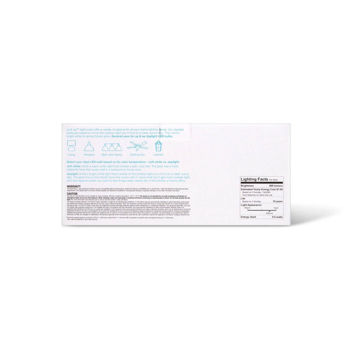 LED 60W 10pk Daylight CA Light Bulbs - up & up