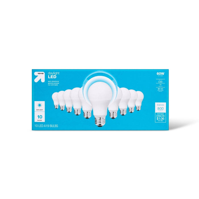 LED 60W 10pk Daylight CA Light Bulbs - up & up