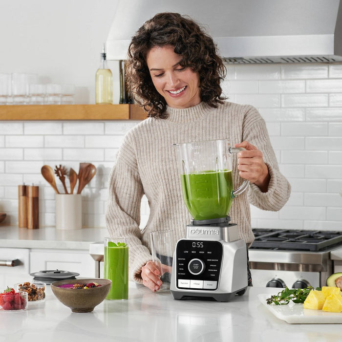 Gourmia Digital Blender with 8 Total Blend Programs, 4 Speeds & Round-Plated Tamper Gray (LOCAL PICKUP ONLY)