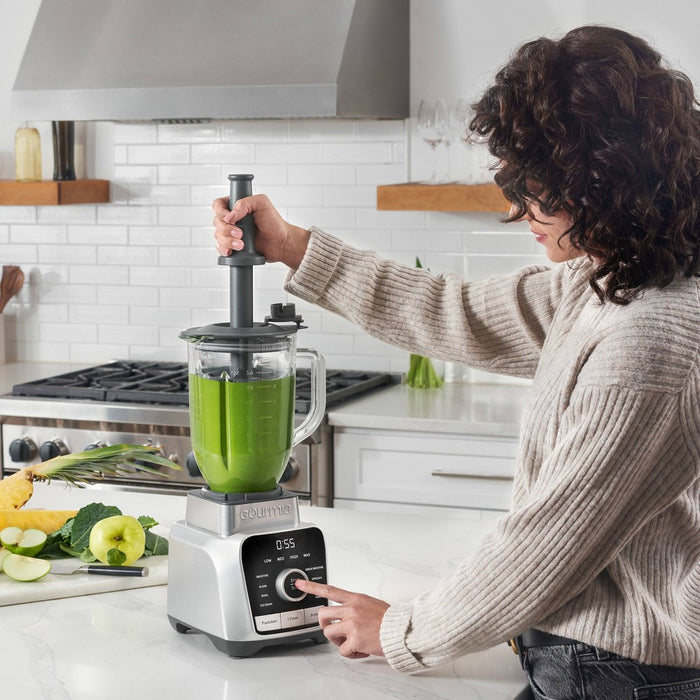 Gourmia Digital Blender with 8 Total Blend Programs, 4 Speeds & Round-Plated Tamper Gray (LOCAL PICKUP ONLY)