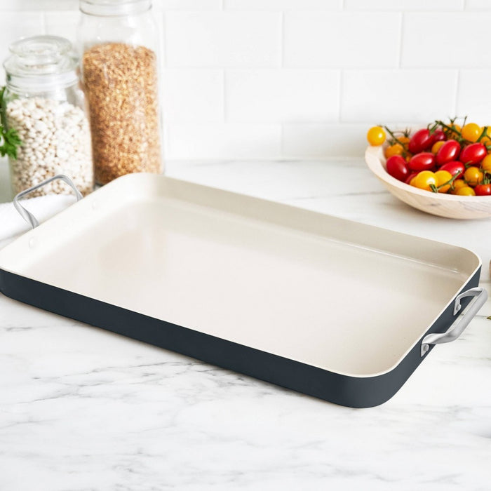 GreenPan Rio Ceramic Nonstick Double Burner Griddle - Black