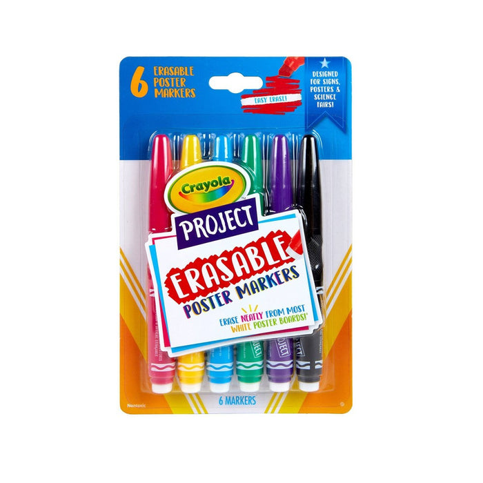 Crayola 6ct Project Erasable Poster Markers