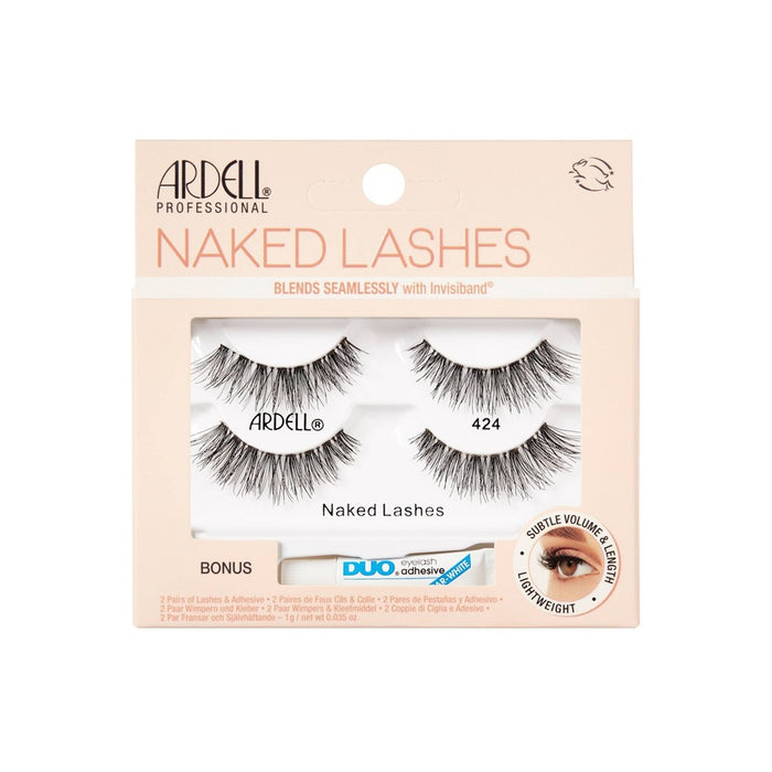 Ardell Naked No.424 False Eyelashes with Duo Pipette Adhesive - 2 Pair