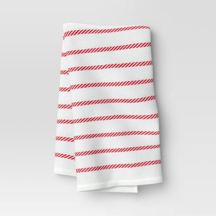 Christmas Striped Kitchen Towel Red - Wondershop