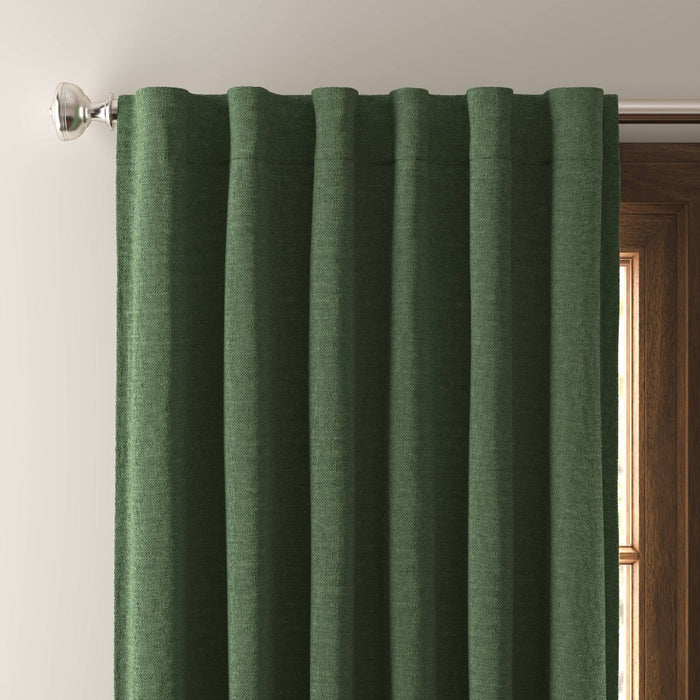 1pc 84"x50" Velvet Blackout Window Curtain Panel Green - Threshold