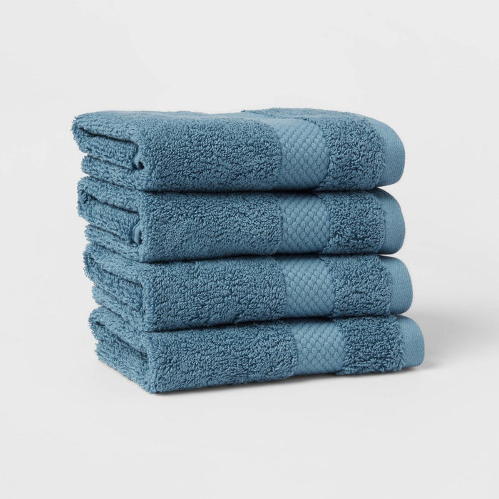 4pc Performance Plus Washcloths Turquoise - Threshold
