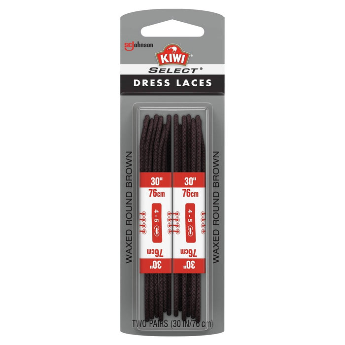 KIWI Select Round Waxed Dress Laces - Brown 30in
