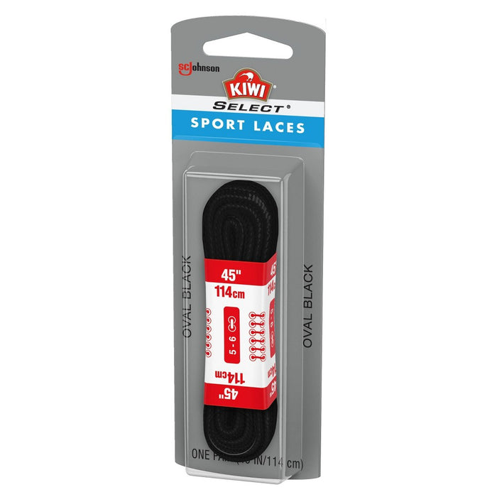 KIWI Select Sport Oval Laces - Charcoal Black 45in