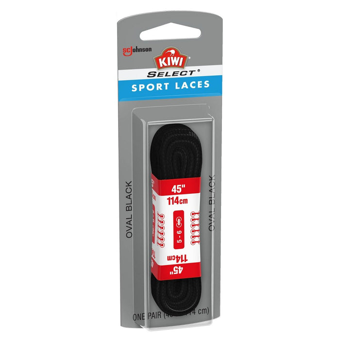 KIWI Select Sport Oval Laces - Charcoal Black 45in