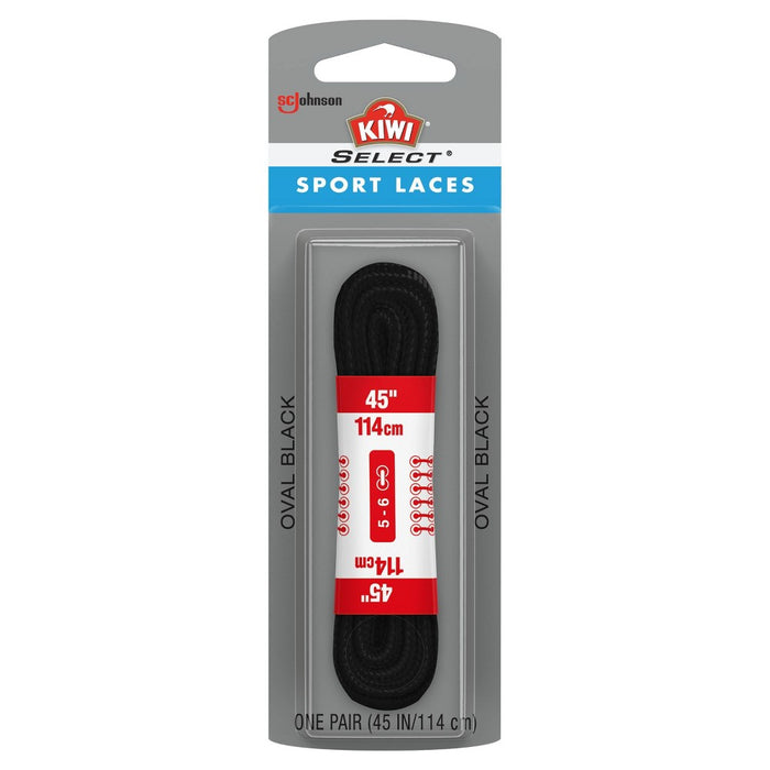 KIWI Select Sport Oval Laces - Charcoal Black 45in