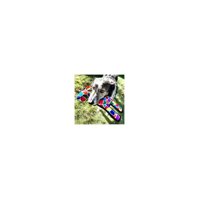 KONG Multicolor Ripstop Giraffe Dog Toy