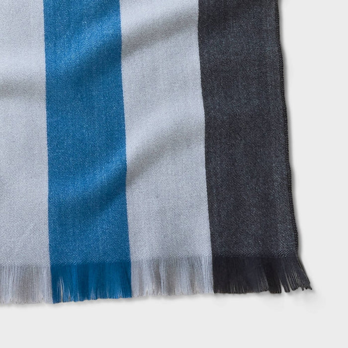 Men's Woven Oblong Scarf - Goodfellow & Co Cream/Blue/Black