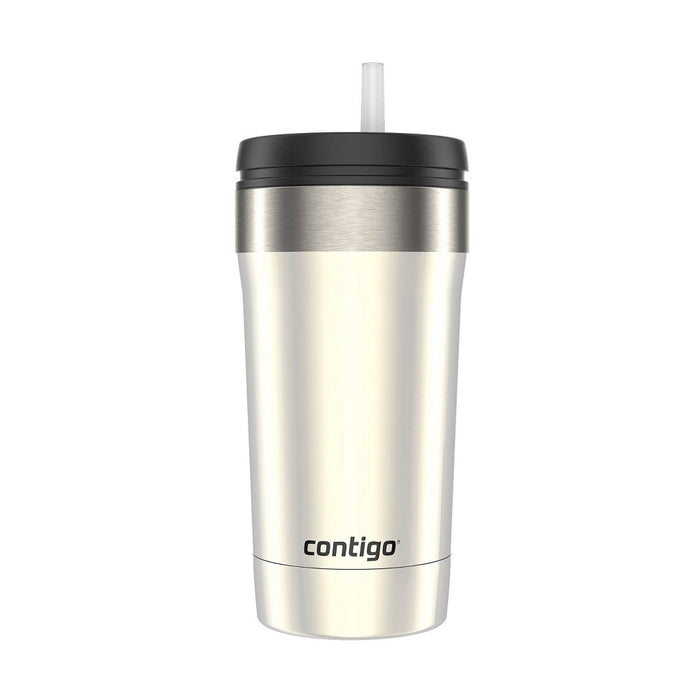 Contigo 16oz Uptown Tumbler with Dual-Sip Lid Stainless Steel Sunbeam Gold