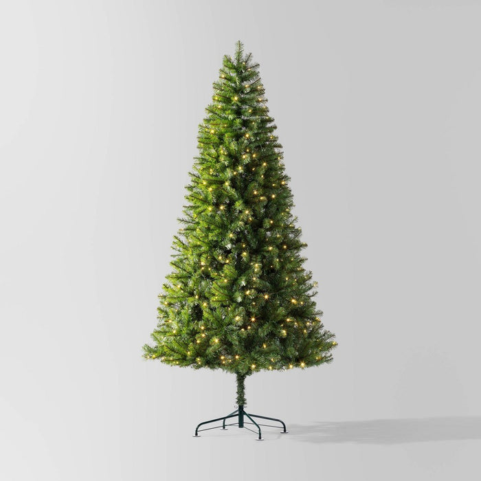 7.5' Pre-lit LED Alberta Spruce Artificial Christmas Tree Warm White Lights - Wondershop (LOCAL PICKUP ONLY)