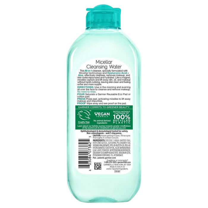 Garnier SkinActive Replumping Hyaluronic Acid + Aloe Micellar Cleansing Water - 13.5 fl oz
