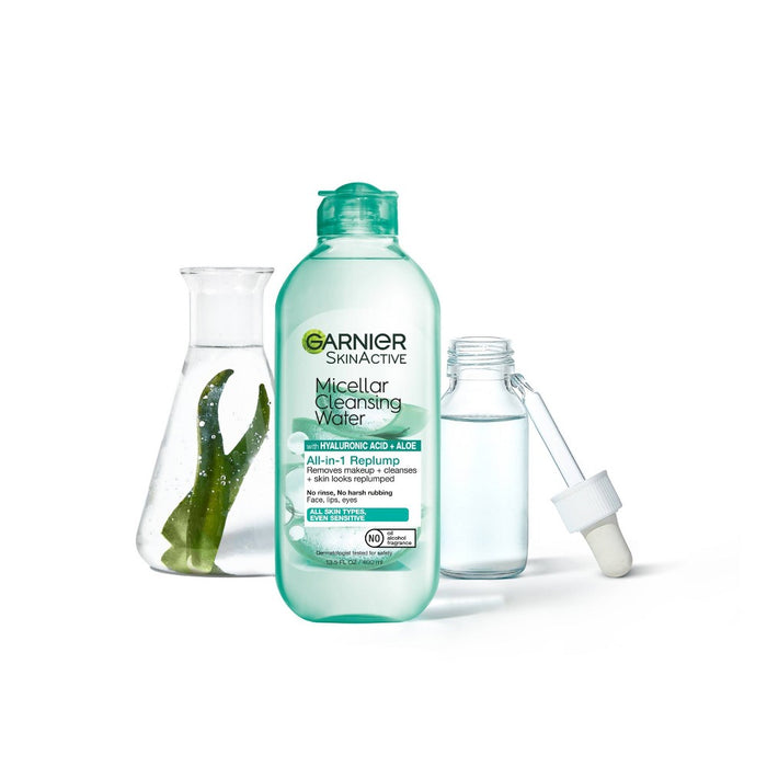 Garnier SkinActive Replumping Hyaluronic Acid + Aloe Micellar Cleansing Water - 13.5 fl oz