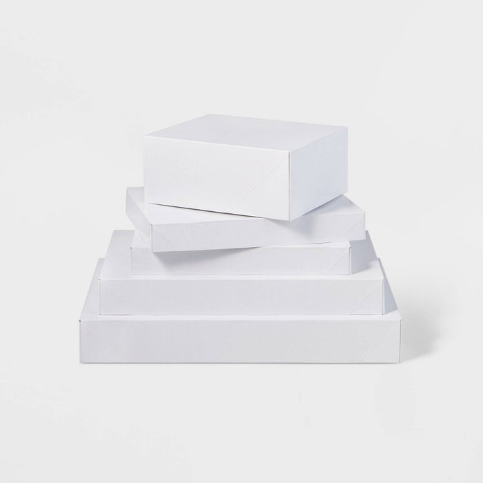 5ct Assorted Christmas Gift Box White - Wondershop