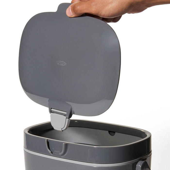 OXO 1.75g Plastic Easy Clean Compost Bin Gray