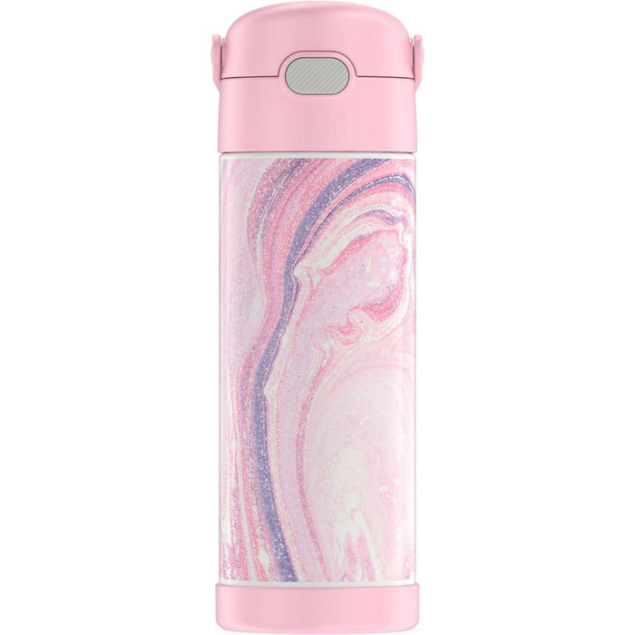 Thermos 16oz FUNtainer Water Bottle with Bail Handle - Pink Marble