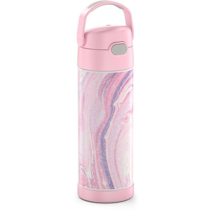 Thermos 16oz FUNtainer Water Bottle with Bail Handle - Pink Marble