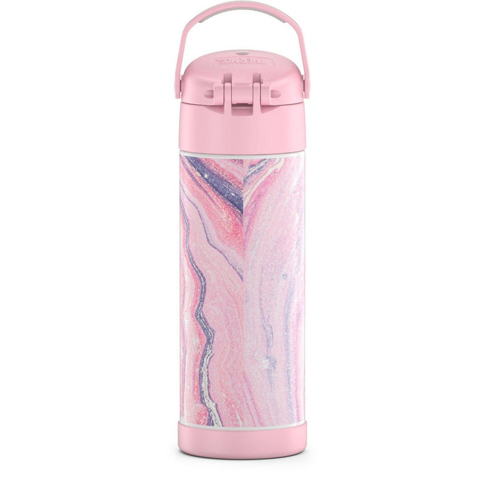 Thermos 16oz FUNtainer Water Bottle with Bail Handle - Pink Marble